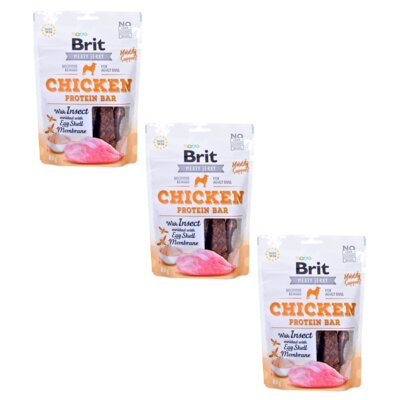 Przysmak dla psa BRIT Jerky Chicken with Insect Protein Bar 3 x 80 g
