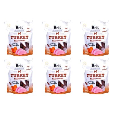 Przysmak dla psa BRIT Jerky Turkey Meaty Coins Pumpkin 6 x 200 g