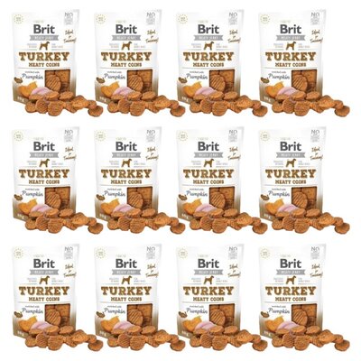 Przysmak dla psa BRIT Jerky Turkey Meaty Coins Pumpkin 12 x 80 g