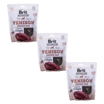 Przysmak dla psa BRIT Jerky Venison Protein Bar 3 x 200 g
