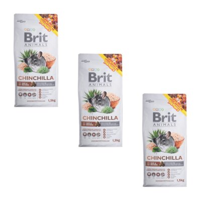 Karma dla gryzoni BRIT Animals Chinchilla Complete 3 x 1.5 kg