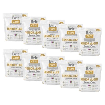 Karma dla psa BRIT CARE Dog Grain-Free Senior & Light Łosoś i ziemniak 10 x 1 kg