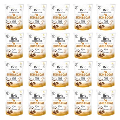 Przysmak dla psa BRIT CARE Dog Functional Snack Skin&Coat Kryl z kokosem 20 x 150g