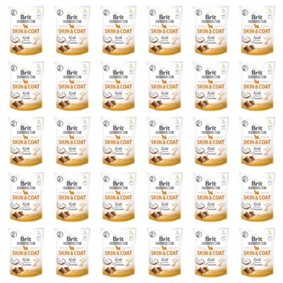 Przysmak dla psa BRIT CARE Dog Functional Snack Skin&Coat Kryl z kokosem 30 x 150 g