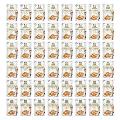 Karma dla kota BRIT CARE Fillets In Jelly Fine Trout&Cod 48 x 85 g