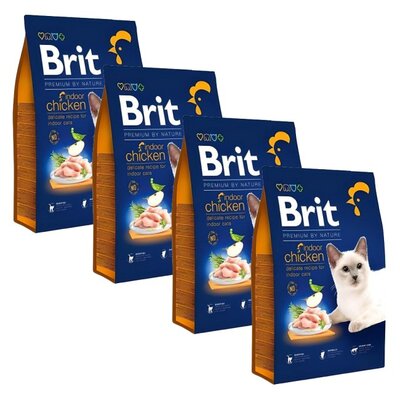 Karma dla kota BRIT Premium By Nature Indoor Kurczak 4 x 1.5 kg