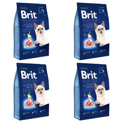 Karma dla kota BRIT Premium by Nature Sterilized Jagnięcina 4 x 8 kg