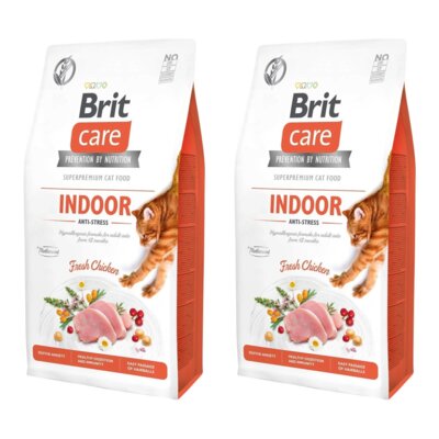 Karma dla kota BRIT CARE Grain-Free Indoor z kurczakiem 2 x 7 kg