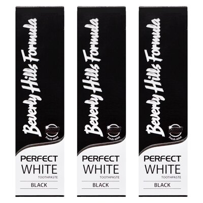 Pasta do zębów BEVERLY HILLS Perfect white black 100 ml 3 szt.