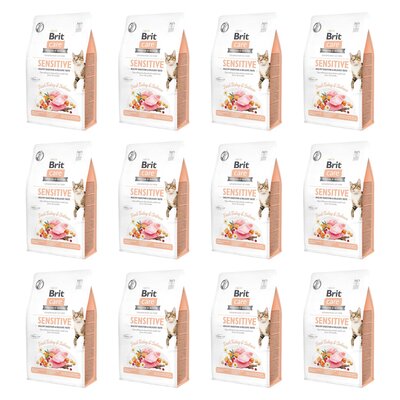 Karma dla kota BRIT CARE Sensitive Healthy Digestion & Delicate Taste Indyk i łosoś 12 x 400 g