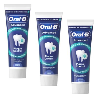 Pasta do zębów Oral-B Advanced Plaque Control Cleaning Crystals (Kontrola płytki bakteryjnej) 75 ml 3 szt.