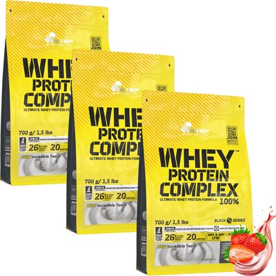 Odżywka białkowa OLIMP Whey Protein Complex 1 Truskawkowy 3 x 700 g
