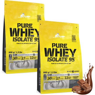 Odżywka białkowa OLIMP Pure Whey Isolate 95 Czekoladowy 2 x 600 g Bez laktozy