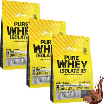 Odżywka białkowa OLIMP Pure Whey Isolate 95 Czekoladowy 3 x 600 g Bez laktozy