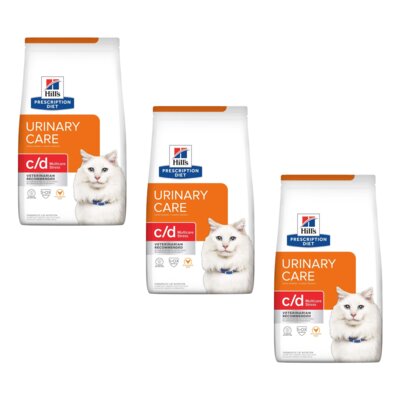 Karma dla kota HILL'S Prescription Diet C/D Urinary Care Multicare Stress Kurczak 3 x 8 kg