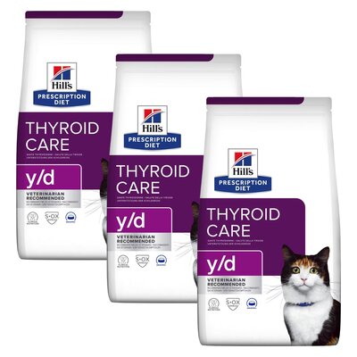 Karma dla kota HILL'S Prescription Diet Y/D Thyroid Care 3 x 1.5 kg