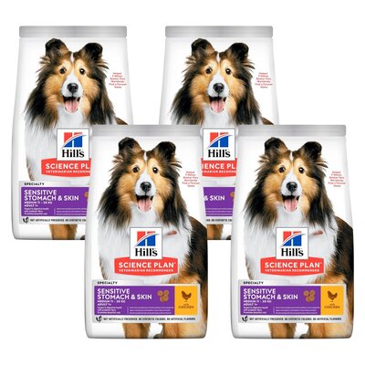 Karma dla psa HILL'S Science Plan Adult Sensitive Stomach & Skin Kurczak 4 x 2.5 kg