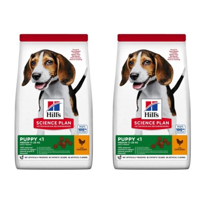 Karma dla psa HILL'S Science Plan Puppy Kurczak 2 x 14 kg