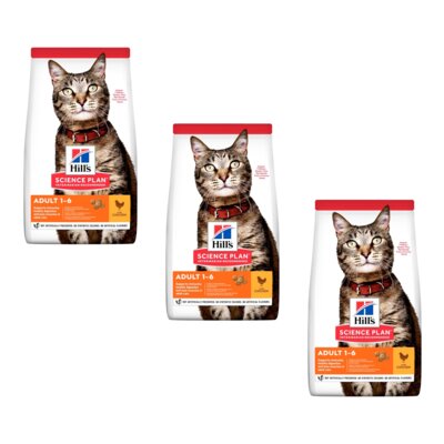 Karma dla kota HILL'S Science Plan Feline Adult Kurczak 3 x 10 kg