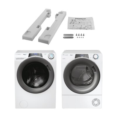 Pralka CANDY RapidÓ Pro RP4476BWMR/1-S 7kg 1400 obr Quick&Clean + Suszarka CANDY RapidO Pro RP4 H7A2TRE-S + Łącznik CANDY WSK1102 2 Slim