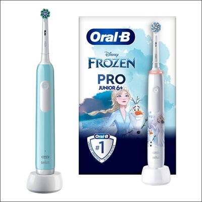 Szczoteczka rotacyjna ORAL-B Pro 1 + Szczoteczka rotacyjna ORAL-B Kids Pro Junior Kraina Lodu