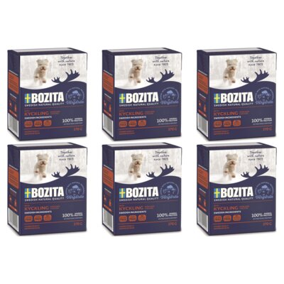 Karma dla psa BOZITA Mięsne kawałki z Kurczakiem w galaretce 6 x 370 g
