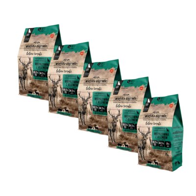 Karma dla psa WIEJSKA ZAGRODA Wieprzowina z jeleniem S 5 x 2 kg