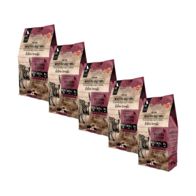 Karma dla psa WIEJSKA ZAGRODA Wołowina z dzikiem L 5 x 2 kg