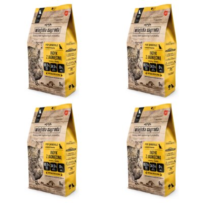 Karma dla psa WIEJSKA ZAGRODA Indyk z jagnięciną S 4 x 9 kg