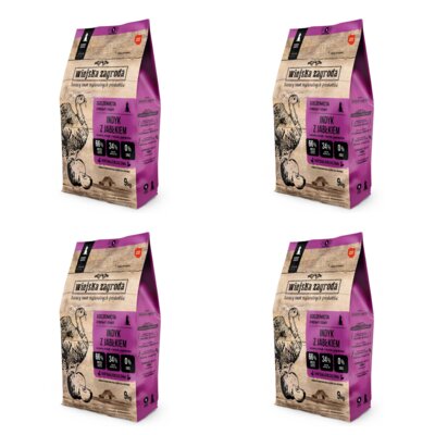 Karma dla psa WIEJSKA ZAGRODA Junior Indyk z jabłkiem M 4 x 9 kg