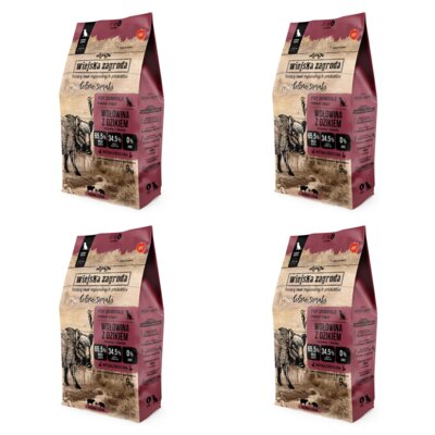 Karma dla psa WIEJSKA ZAGRODA Wołowina z dzikiem L 4 x 9 kg