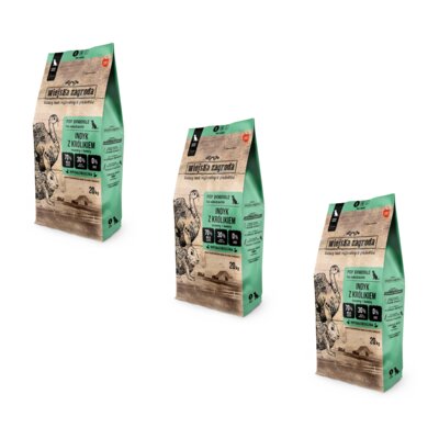 Karma dla psa WIEJSKA ZAGRODA Indyk z królikiem S 3 x 20 kg