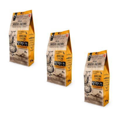 Karma dla psa WIEJSKA ZAGRODA Jagnięcina z kaczką S 3 x 20 kg