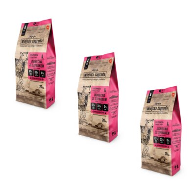 Karma dla psa WIEJSKA ZAGRODA Junior Jagnięcina ze szpinakiem S 3 x 20 kg