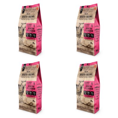 Karma dla psa WIEJSKA ZAGRODA Junior Jagnięcina ze szpinakiem S 4 x 20 kg