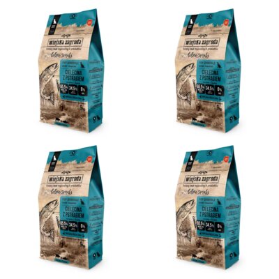 Karma dla psa WIEJSKA ZAGRODA Cielęcina z pstrągiem M 4 x 9 kg