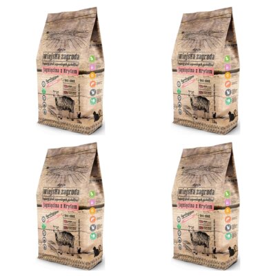 Karma dla kota WIEJSKA ZAGRODA Jagnięcina z krylem 4 x 1.6 kg