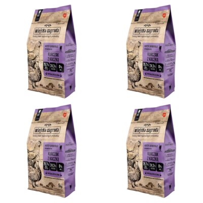 Karma dla kota WIEJSKA ZAGRODA Kurczak z kaczką 4 x 5 kg