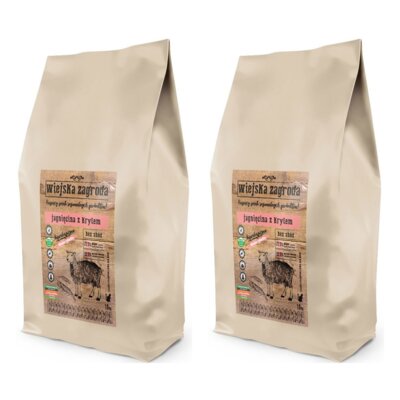 Karma dla kota WIEJSKA ZAGRODA Jagnięcina z krylem 2 x 10 kg