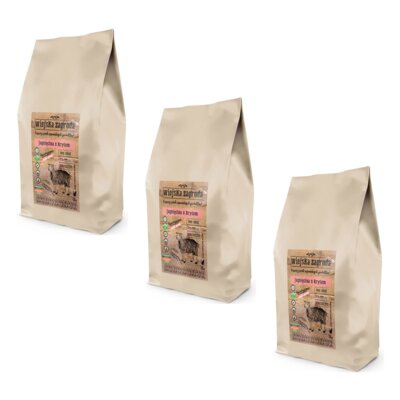 Karma dla kota WIEJSKA ZAGRODA Jagnięcina z krylem 3 x 10 kg