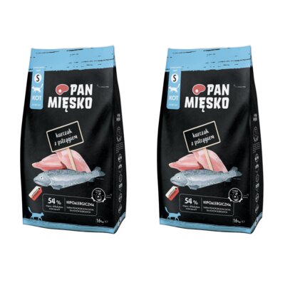 Karma dla kota PAN MIĘSKO Kurczak z pstrągiem S 2 x 1.6 kg