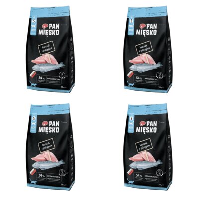 Karma dla kota PAN MIĘSKO Kurczak z pstrągiem S 4 x 1.6 kg