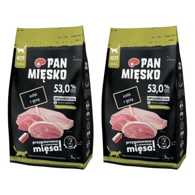 Karma dla kota PAN MIĘSKO Indyk z gęsią 2 x 5 kg