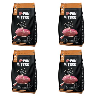 Karma dla kota PAN MIĘSKO Cielęcina z kaczką M 4 x 10 kg