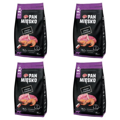 Karma dla kota PAN MIĘSKO Cielęcina z krewetkami 4 x 10 kg