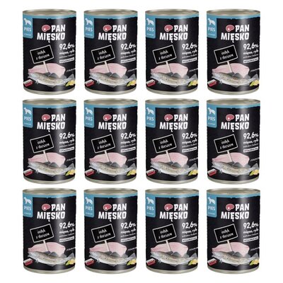 Karma dla psa PAN MIĘSKO Indyk z dorszem 12 x 400 g