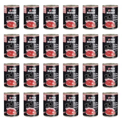 Karma dla psa PAN MIĘSKO Indyk z wołowiną 24 x 400 g