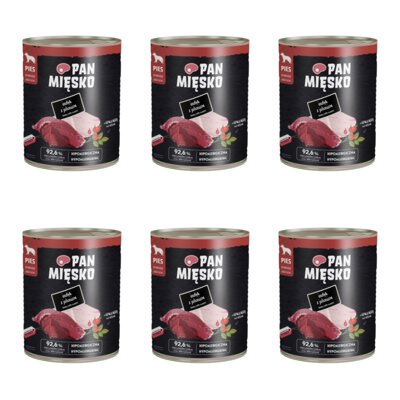 Karma dla psa PAN MIĘSKO Indyk z jeleniem 6 x 800 g