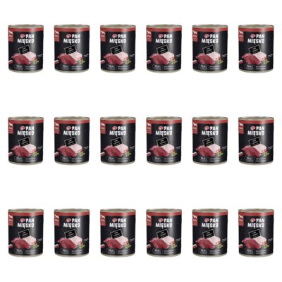 Karma dla psa PAN MIĘSKO Indyk z jeleniem 18 x 800 g