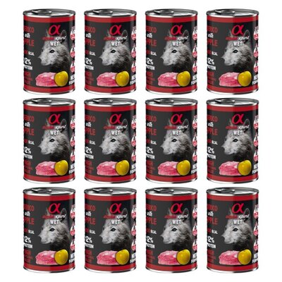 Karma dla psa ALPHA SPIRIT Wieprzowina z jabłkiem 12 x 400 g